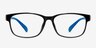 Robbie Black & Blue PlasticEyeglass Frames from EyeBuyDirect, Front View