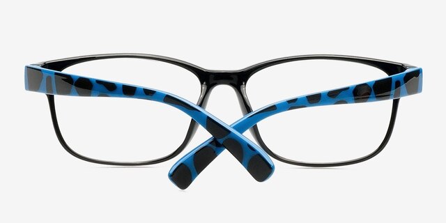 Robbie Black & Blue PlasticEyeglass Frames from EyeBuyDirect, Closed View
