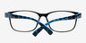 Robbie Black & Blue PlasticEyeglass Frames from EyeBuyDirect, Closed View