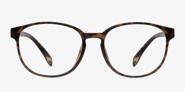 Alessandra Brown & Tortoise PlasticEyeglass Frames from EyeBuyDirect, Front View