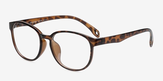 Alessandra Brown & Tortoise PlasticEyeglass Frames from EyeBuyDirect, Angle View