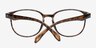 Alessandra Brown & Tortoise PlasticEyeglass Frames from EyeBuyDirect, Closed View