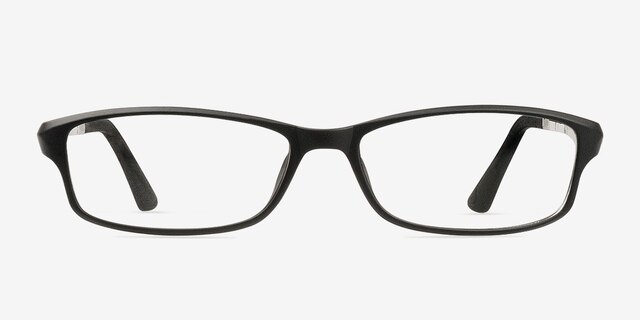 Alma Black PlasticEyeglass Frames from EyeBuyDirect, Front View