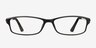Alma Black PlasticEyeglass Frames from EyeBuyDirect, Front View