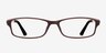 Alma Burgundy PlasticEyeglass Frames from EyeBuyDirect, Front View