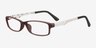 Alma Burgundy PlasticEyeglass Frames from EyeBuyDirect, Angle View