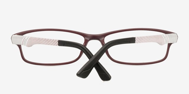 Alma Burgundy PlasticEyeglass Frames from EyeBuyDirect, Closed View
