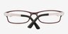 Alma Burgundy PlasticEyeglass Frames from EyeBuyDirect, Closed View