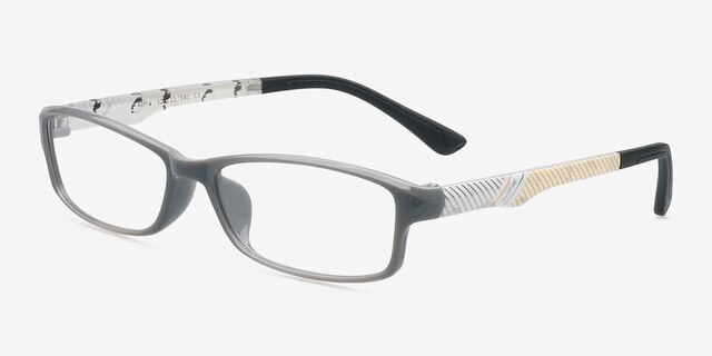 Alma Gray PlasticEyeglass Frames from EyeBuyDirect, Angle View