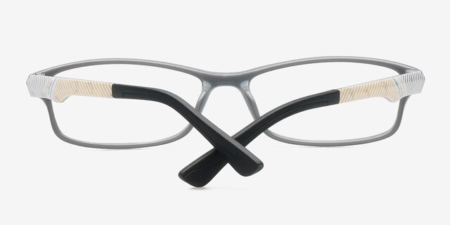 Alma Gray PlasticEyeglass Frames from EyeBuyDirect, Closed View