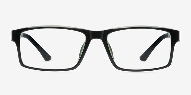 Aldis Green PlasticEyeglass Frames from EyeBuyDirect, Front View