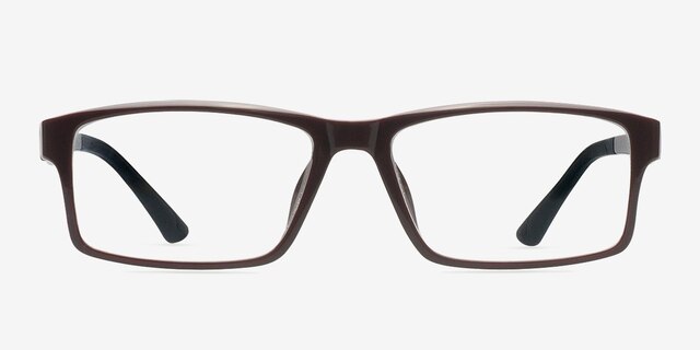 Aldis Coffee PlasticEyeglass Frames from EyeBuyDirect, Front View