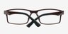 Aldis Coffee PlasticEyeglass Frames from EyeBuyDirect, Closed View
