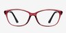 Amelie Red PlasticEyeglass Frames from EyeBuyDirect, Front View