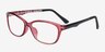 Amelie Red PlasticEyeglass Frames from EyeBuyDirect, Angle View