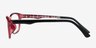 Amelie Red PlasticEyeglass Frames from EyeBuyDirect, Side View