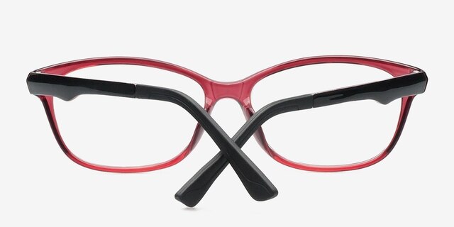 Amelie Red PlasticEyeglass Frames from EyeBuyDirect, Closed View