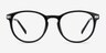 Daphne Black Plastic-metalEyeglass Frames from EyeBuyDirect, Front View