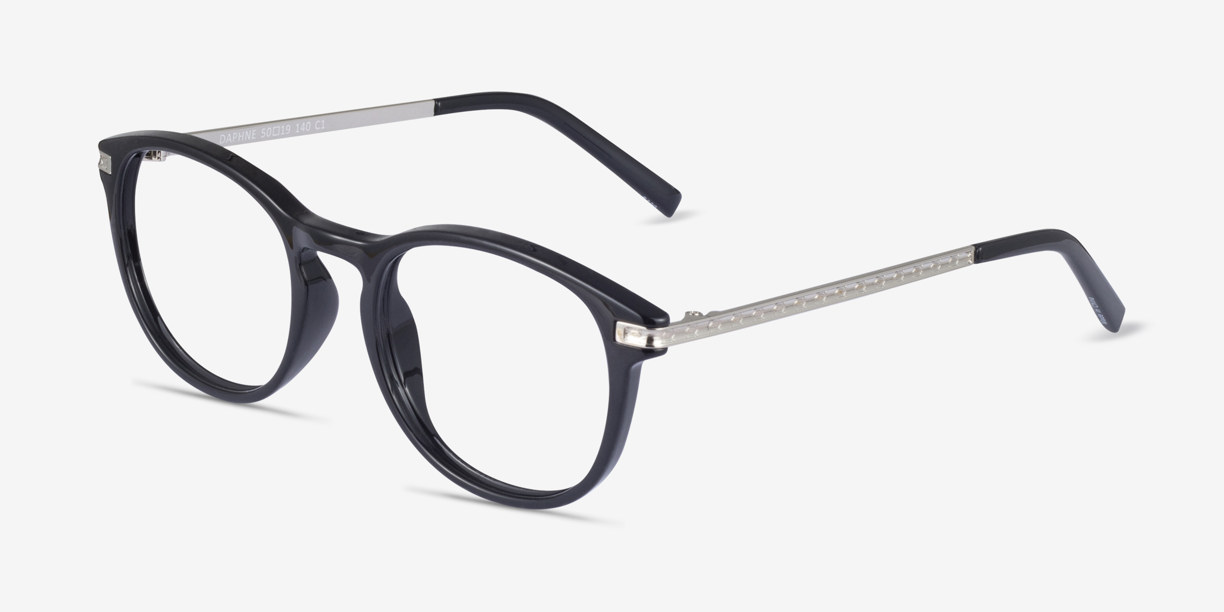 Daphne Round Black Glasses for Women Eyebuydirect