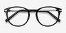 Daphne Black Plastic-metalEyeglass Frames from EyeBuyDirect, Closed View