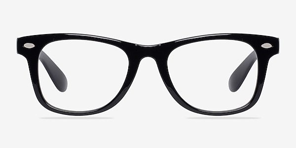Atlee Black Plastic Eyeglass Frames