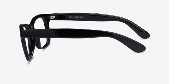 Atlee Black PlasticEyeglass Frames from EyeBuyDirect, Side View