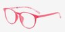 Chilling Pink PlasticEyeglass Frames from EyeBuyDirect, Angle View