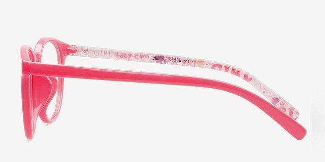 Chilling Pink PlasticEyeglass Frames from EyeBuyDirect, Side View
