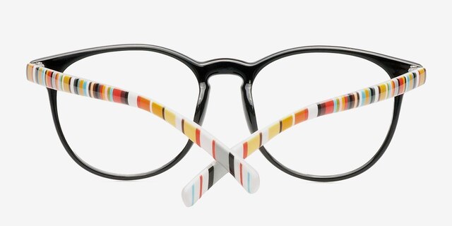 Chilling Clear & Black PlasticEyeglass Frames from EyeBuyDirect, Closed View