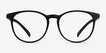 Chilling Black PlasticEyeglass Frames from EyeBuyDirect, Front View
