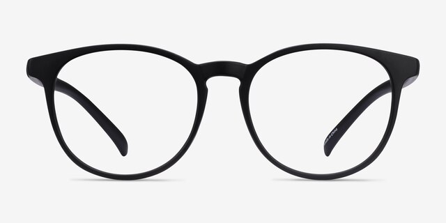 Chilling Black PlasticEyeglass Frames from EyeBuyDirect, Front View