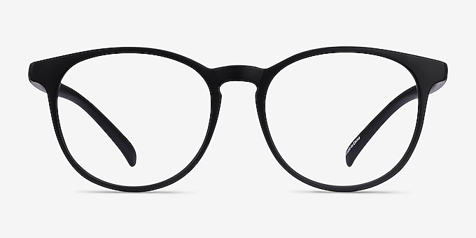 Chilling Black Plastic Eyeglass Frames