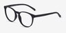 Chilling Black PlasticEyeglass Frames from EyeBuyDirect, Angle View