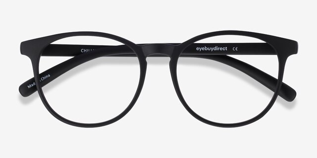 Chilling Black PlasticEyeglass Frames from EyeBuyDirect, Closed View
