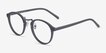 Chillax Matte Black & Gunmetal MetalEyeglass Frames from EyeBuyDirect, Angle View