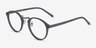 Chillax Matte Black & Gunmetal MetalEyeglass Frames from EyeBuyDirect, Angle View