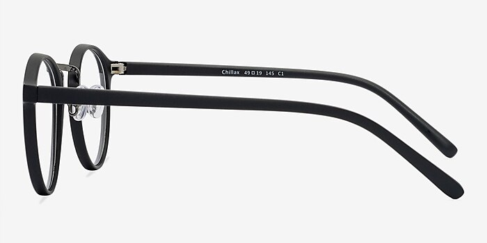 Chillax Matte Black/Gunmetal Plastic Eyeglass Frames from EyeBuyDirect