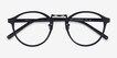 Chillax Matte Black & Gunmetal MetalEyeglass Frames from EyeBuyDirect, Closed View