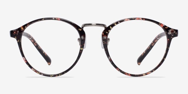 Chillax Red & Floral MétalMontures de lunettes de vue d'EyeBuyDirect, Vue de Face
