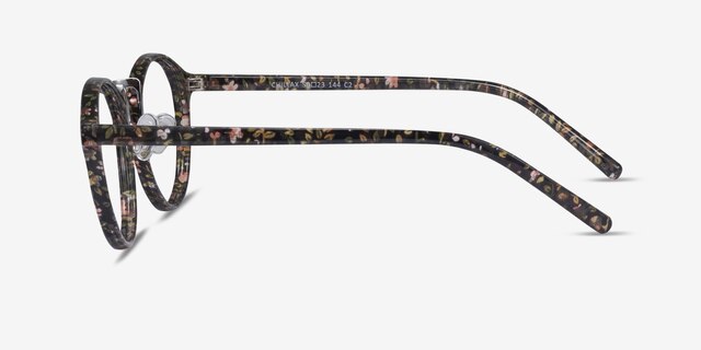 Chillax Red & Floral MétalMontures de lunettes de vue d'EyeBuyDirect, Vue de Côté