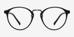 Chillax Matte Black & Silver MetalEyeglass Frames from EyeBuyDirect, Front View