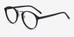 Chillax Matte Black & Silver MetalEyeglass Frames from EyeBuyDirect, Angle View