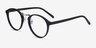 Chillax Matte Black & Silver MetalEyeglass Frames from EyeBuyDirect, Angle View
