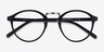 Chillax Matte Black & Silver MetalEyeglass Frames from EyeBuyDirect, Closed View