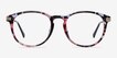 Muse Blue Floral Plastic, MetalEyeglass Frames from EyeBuyDirect, Front View