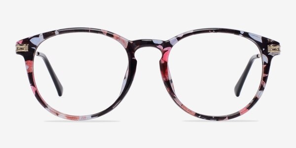 Muse Blue Floral Plastic-metal Montures de lunettes de vue