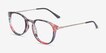 Muse Blue Floral Plastic, MetalEyeglass Frames from EyeBuyDirect, Angle View