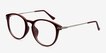 Muse Red Plastic, MetalEyeglass Frames from EyeBuyDirect, Angle View