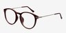 Muse Red Plastic-metalEyeglass Frames from EyeBuyDirect, Angle View