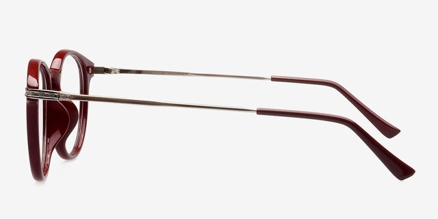 Muse Red Plastic-metalEyeglass Frames from EyeBuyDirect, Side View
